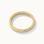 Stackable Station Diamond Band, 14K Gold Vermeil, 1/20 ct Lab Grown Diamond-8