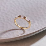 Stationed Stackable Band, 14K Solid Gold, 1/20 ct Lab Grown Diamond-5