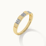 Stationed Stackable Band, 14K Solid Gold, 1/20 ct Lab Grown Diamond-6
