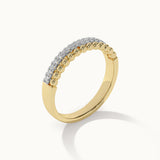 Beaded Diamond Band, 14K Gold Vermeil, 1/10 ct Lab Grown Diamond-3