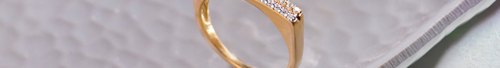 Two-Layered Stackable Diamond Ring, 14K Gold Vermeil, 1/5 ct Lab Grown Diamond-1