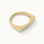 Two-Layered Stackable Diamond Ring, 14K Gold Vermeil, 1/5 ct Lab Grown Diamond-8