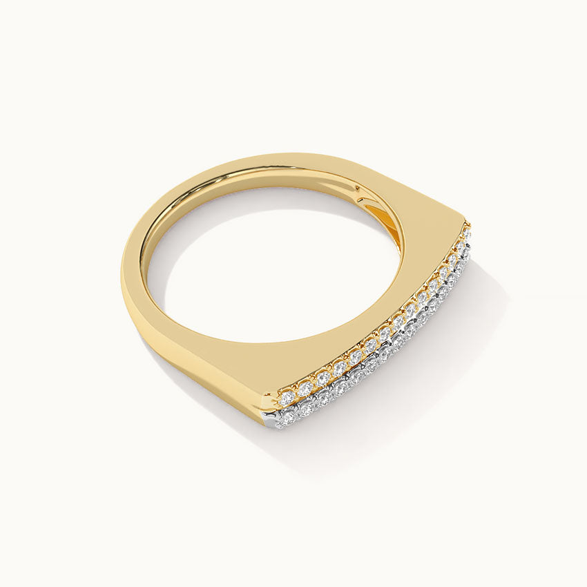 Two-Layered Stackable Diamond Ring, 14K Gold Vermeil, 1/5 ct Lab Grown Diamond-8
