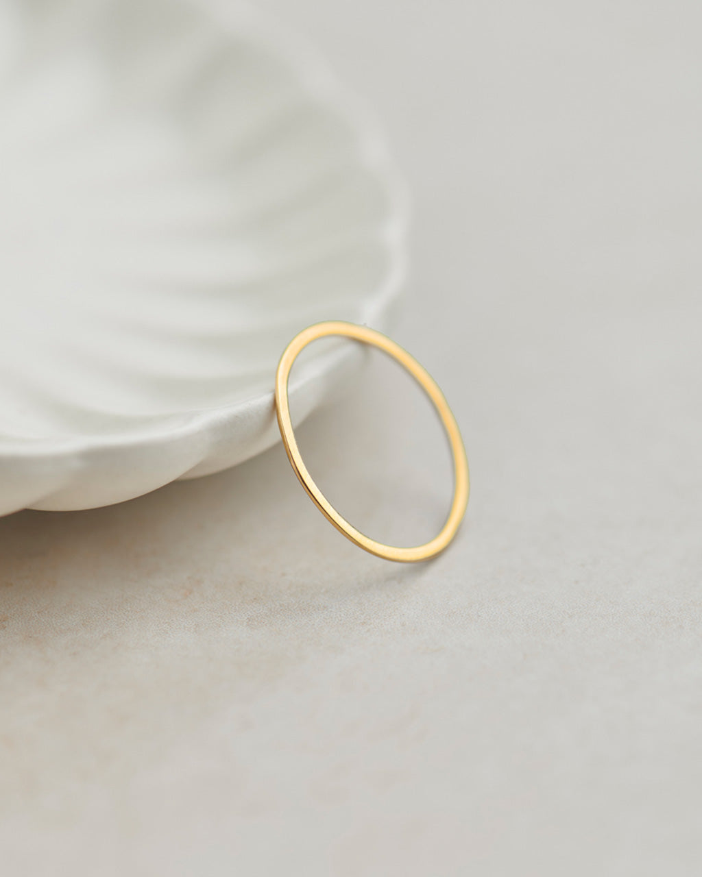 Sleek Stacker Band, 14K Solid Gold-6