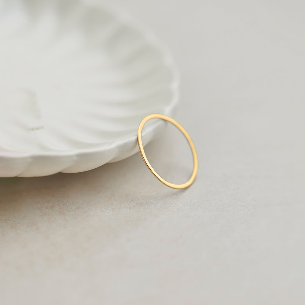 Sleek Stacker Band, 14K Solid Gold-1