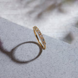 Baguette Diamond Band, 14K Gold Vermeil, 1/6 ct Lab Grown Diamond-1