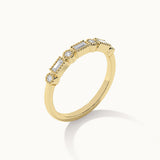 Baguette Diamond Band, 14K Solid Gold, 1/6 ct Lab Grown Diamond-3