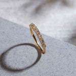 Baguette Diamond Band, 14K Gold Vermeil, 1/6 ct Lab Grown Diamond-6