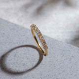 Baguette Diamond Band, 14K Gold Vermeil, 1/6 ct Lab Grown Diamond-6