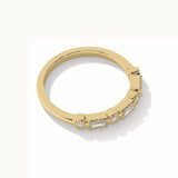 Baguette Diamond Band, 14K Gold Vermeil, 1/6 ct Lab Grown Diamond-8