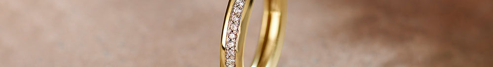 Channel Diamond Band, 10K Solid Gold, 1/10 ct Lab Grown Diamond-1