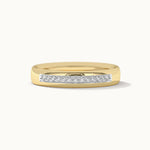 Channel Diamond Band, 10K Solid Gold, 1/10 ct Lab Grown Diamond-3