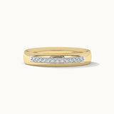 Channel Diamond Band, 10K Solid Gold, 1/10 ct Lab Grown Diamond-3