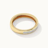 Channel Diamond Band, 10K Solid Gold, 1/10 ct Lab Grown Diamond-8