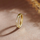 Channel Diamond Band, 10K Solid Gold, 1/10 ct Lab Grown Diamond-6