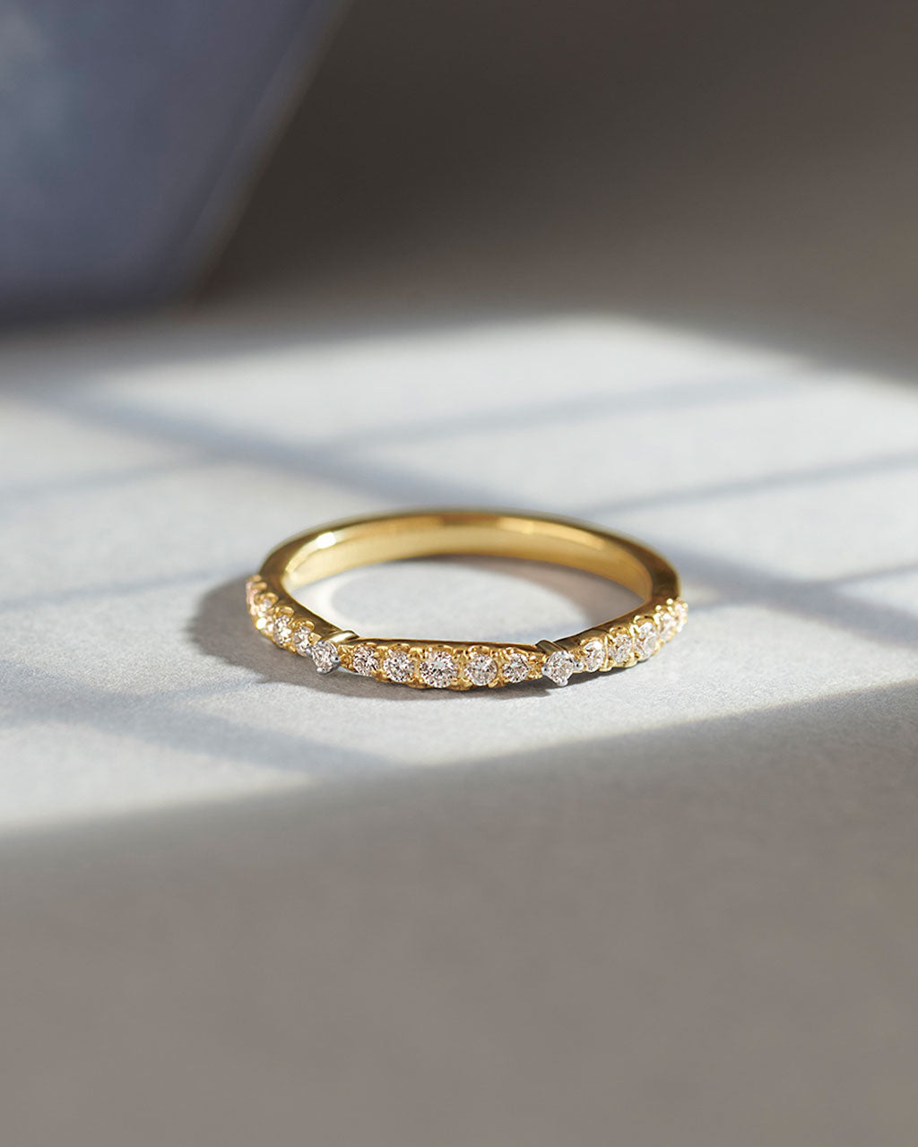 Scalloped Diamond Band, 14K Solid Gold, 1/4 ct Lab Grown Diamond-6