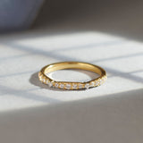 Scalloped Diamond Band, 14K Solid Gold, 1/4 ct Lab Grown Diamond-6