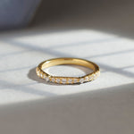 Scalloped Diamond Band, 14K Gold Vermeil, 1/4 ct Lab Grown Diamond-6