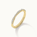 Scalloped Diamond Band, 14K Solid Gold, 1/4 ct Lab Grown Diamond-7