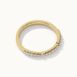 Scalloped Diamond Band, 14K Solid Gold, 1/4 ct Lab Grown Diamond-8