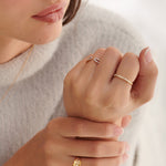 Scalloped Diamond Band, 14K Gold Vermeil, 1/4 ct Lab Grown Diamond-5