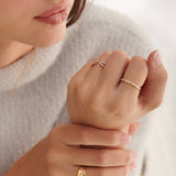Scalloped Diamond Band, 14K Gold Vermeil, 1/4 ct Lab Grown Diamond-5