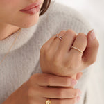 Scalloped Diamond Band, 14K Solid Gold, 1/4 ct Lab Grown Diamond-5