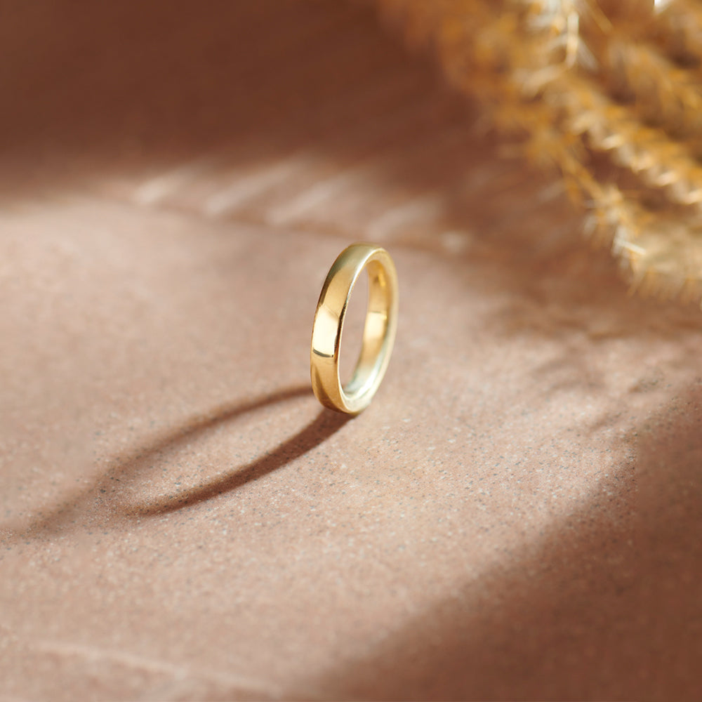 Traditional Band Ring, 10K Solid Gold-1