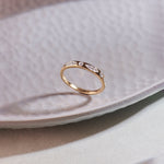 Leafy Diamond Stackable Band, 14K Solid Gold, 1/6 ct Lab Grown Diamond-1