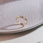 Leafy Diamond Stackable Band, 14K Gold Vermeil, 1/6 ct Lab Grown Diamond-1
