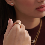 Diamond Signet Ring, 14K Solid Gold, 1/4 ct Lab Grown Diamond-2