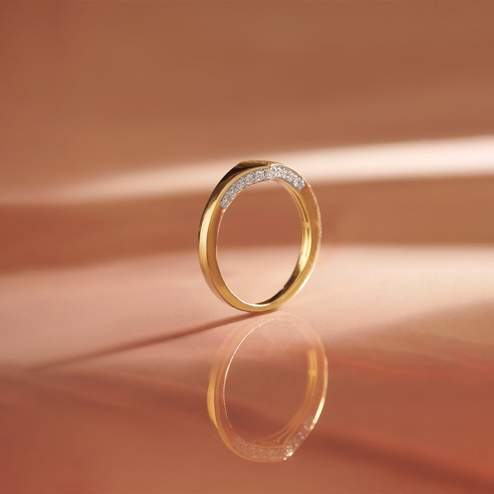 Diamond Signet Ring, 14K Gold Vermeil, 1/4 ct Lab Grown Diamond-1