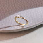 Two-Tone Interlocking Diamond Band, 14K Gold Vermeil, 1/4 ct Lab Grown Diamond-1
