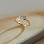 Textured Open Diamond Ring, 10K Solid Gold, 1/5 ct Lab Grown Diamond-7