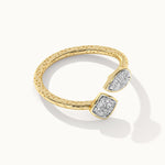 Textured Open Diamond Ring, 10K Solid Gold, 1/5 ct Lab Grown Diamond-9
