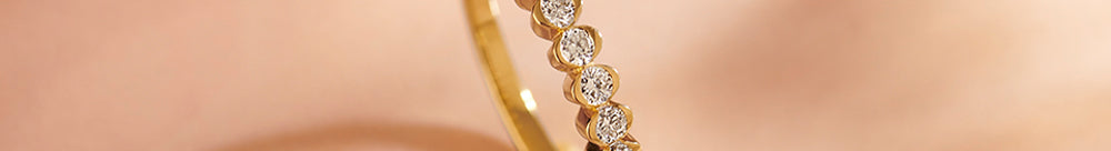 Half Eternity Diamond Band, 14K Gold Vermeil, 1/2 ct Lab Grown Diamond-1