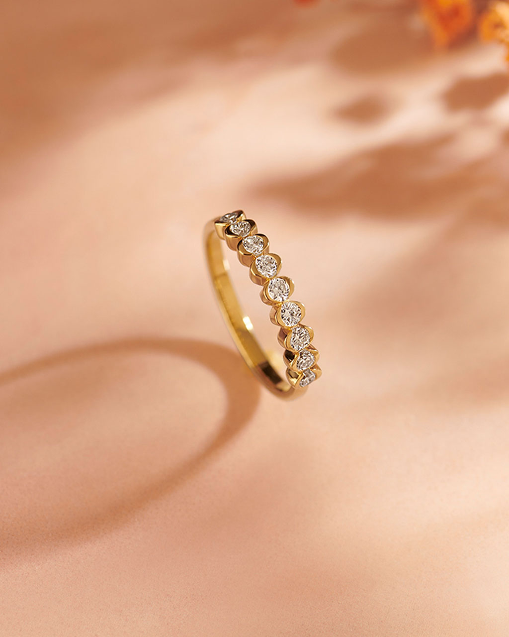 Half Eternity Diamond Band, 14K Gold Vermeil, 1/2 ct Lab Grown Diamond-5