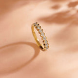 Half Eternity Diamond Band, 14K Gold Vermeil, 1/2 ct Lab Grown Diamond-5