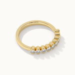 Half Eternity Diamond Band, 14K Gold Vermeil, 1/2 ct Lab Grown Diamond-7