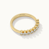Half Eternity Diamond Band, 14K Gold Vermeil, 1/2 ct Lab Grown Diamond-7