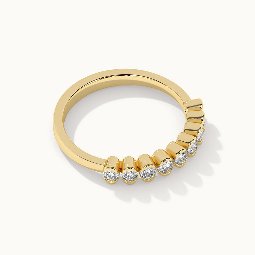 Half Eternity Diamond Band, 14K Gold Vermeil, 1/2 ct Lab Grown Diamond-7