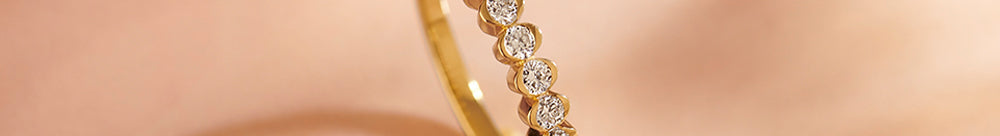 Half Eternity Diamond Band, 14K Gold Vermeil, 1/2 ct Lab Grown Diamond-1