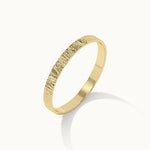 Textured Stackable Band, 10K Solid Gold-7