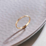 Textured Stackable Band, 10K Solid Gold-5