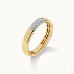 Three Row Diamond Band, 10K Solid Gold, 1/6 ct Lab Grown Diamond-8