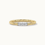 Textured Diamond Band, 10K Solid Gold, 1/10 ct Lab Grown Diamond-5