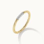 Textured Diamond Band, 10K Solid Gold, 1/10 ct Lab Grown Diamond-8