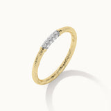 Textured Diamond Band, 10K Solid Gold, 1/10 ct Lab Grown Diamond-8