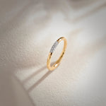 Textured Diamond Band, 10K Solid Gold, 1/10 ct Lab Grown Diamond-7