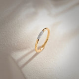 Textured Diamond Band, 10K Solid Gold, 1/10 ct Lab Grown Diamond-7